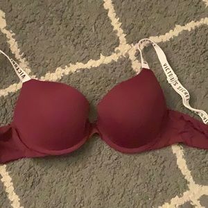 victorias secret burgandy bra
